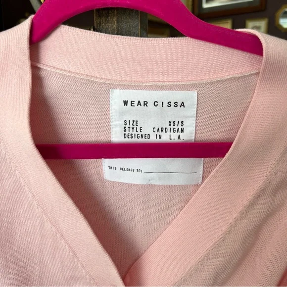 Wear Cissa The Wrap Cardigan Pink Salt XS/S - Picture 4 of 12